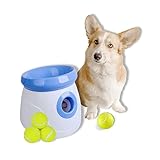 BOT lanciatore automatico Ifetch, con 3 palline per cani, giocattolo interattivo per cani di piccola taglia (Mini 5 cm – Blue)