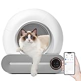 QraraZL Lettiera autopulente, lettiera per gatti autopulente con controllo APP, lettiera automatica, monitor di salute intelligente/deodorante ionico/grande capacità per più gatti