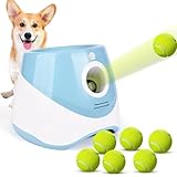 Rawhui Lancia Palline per Cani Automatica Pallina Interattiva per Cani 6 2', palline da tennis incluse, per cani di piccola e media taglia